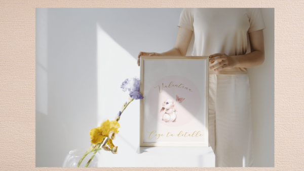 Imagen de Cartel Detalles Bautizo Bunny